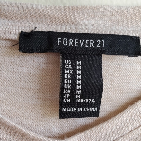 2/$7 Forever 21 Ivory Lace Detail Top - Picture 4 of 4